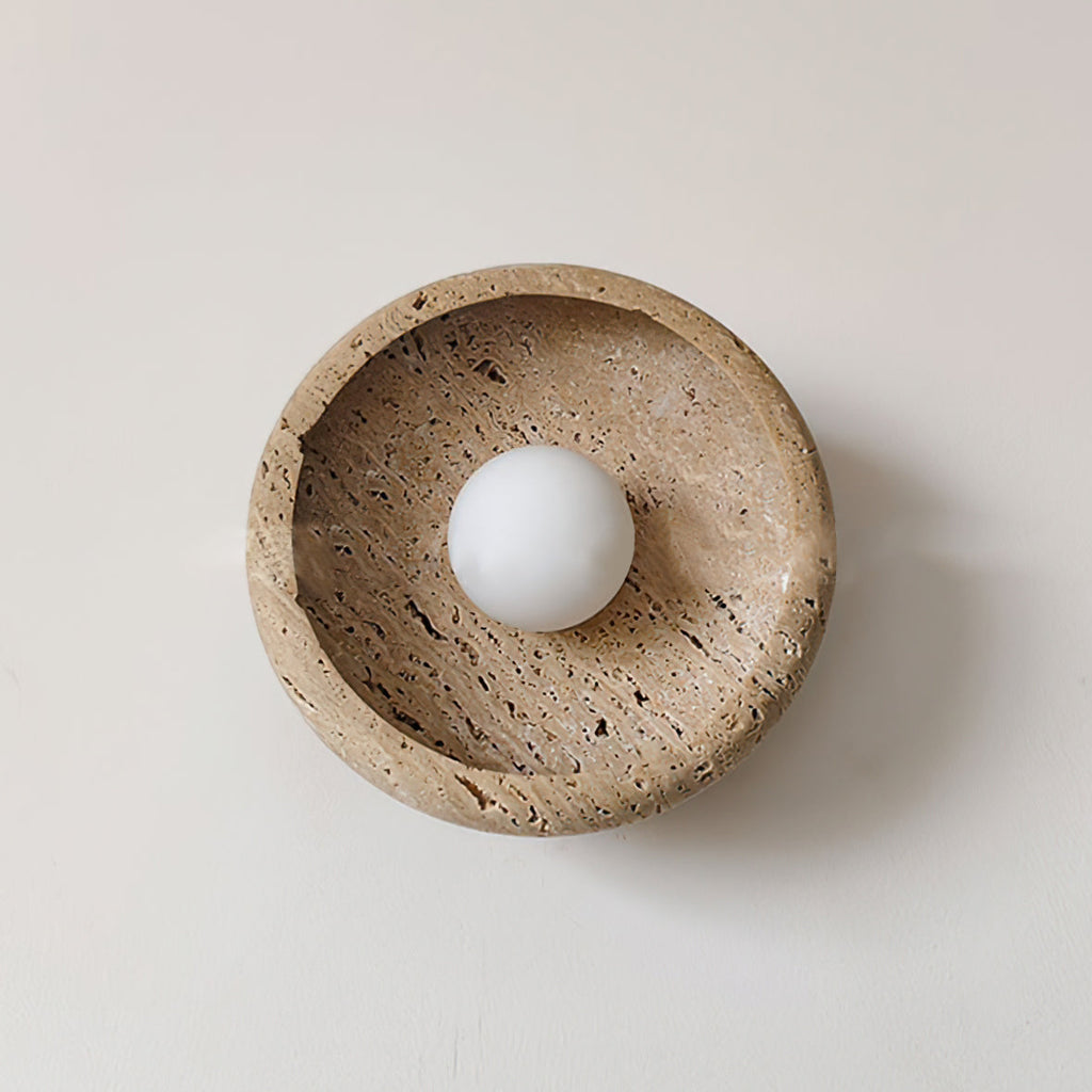 RAVENHALL TRAVERTINE ILLUMINATED WALL SCONCE