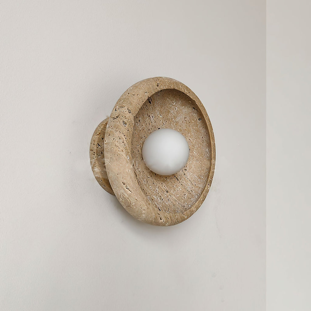 RAVENHALL TRAVERTINE ILLUMINATED WALL SCONCE