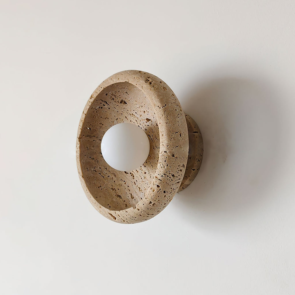 RAVENHALL TRAVERTINE ILLUMINATED WALL SCONCE
