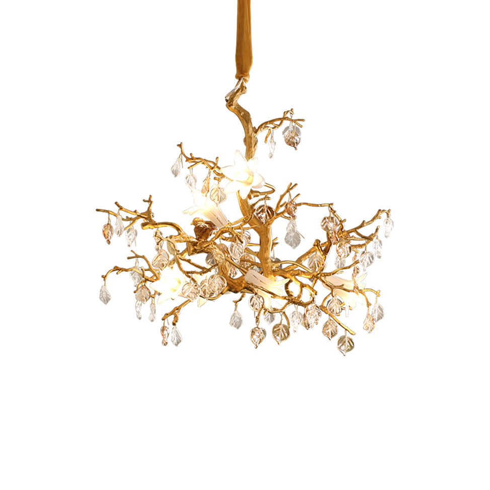 VERITY BLOOMING CRYSTAL CANDELABRA