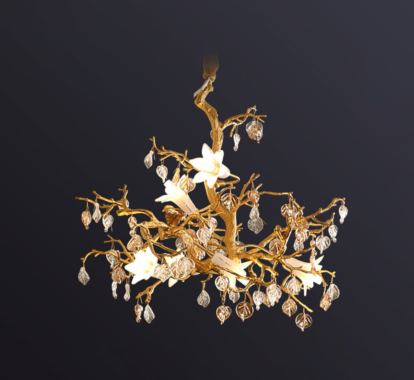 VERITY BLOOMING CRYSTAL CANDELABRA