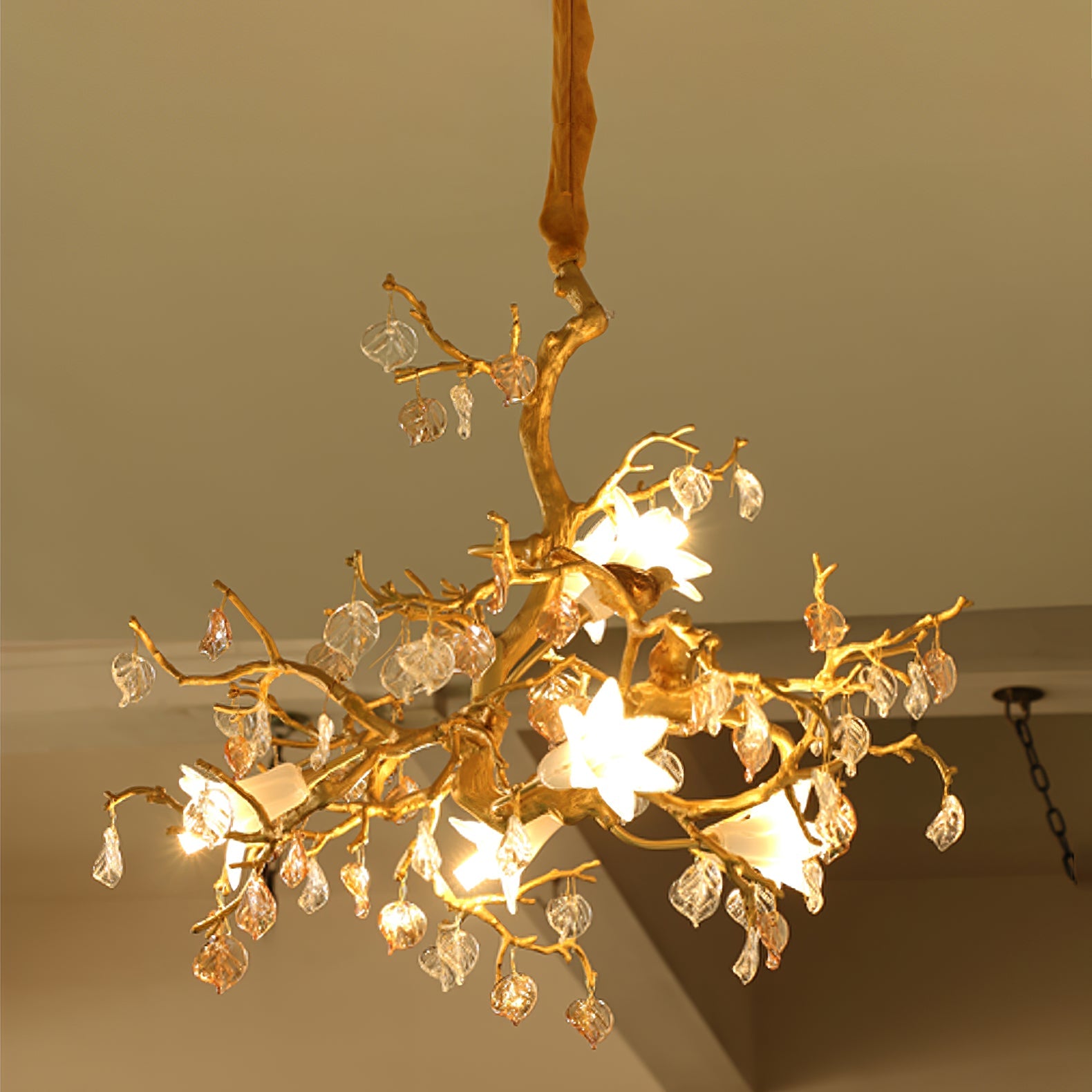 VERITY BLOOMING CRYSTAL CANDELABRA