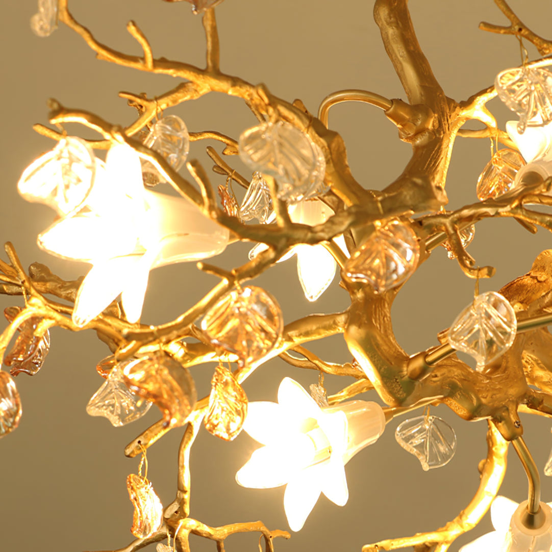 VERITY BLOOMING CRYSTAL CANDELABRA