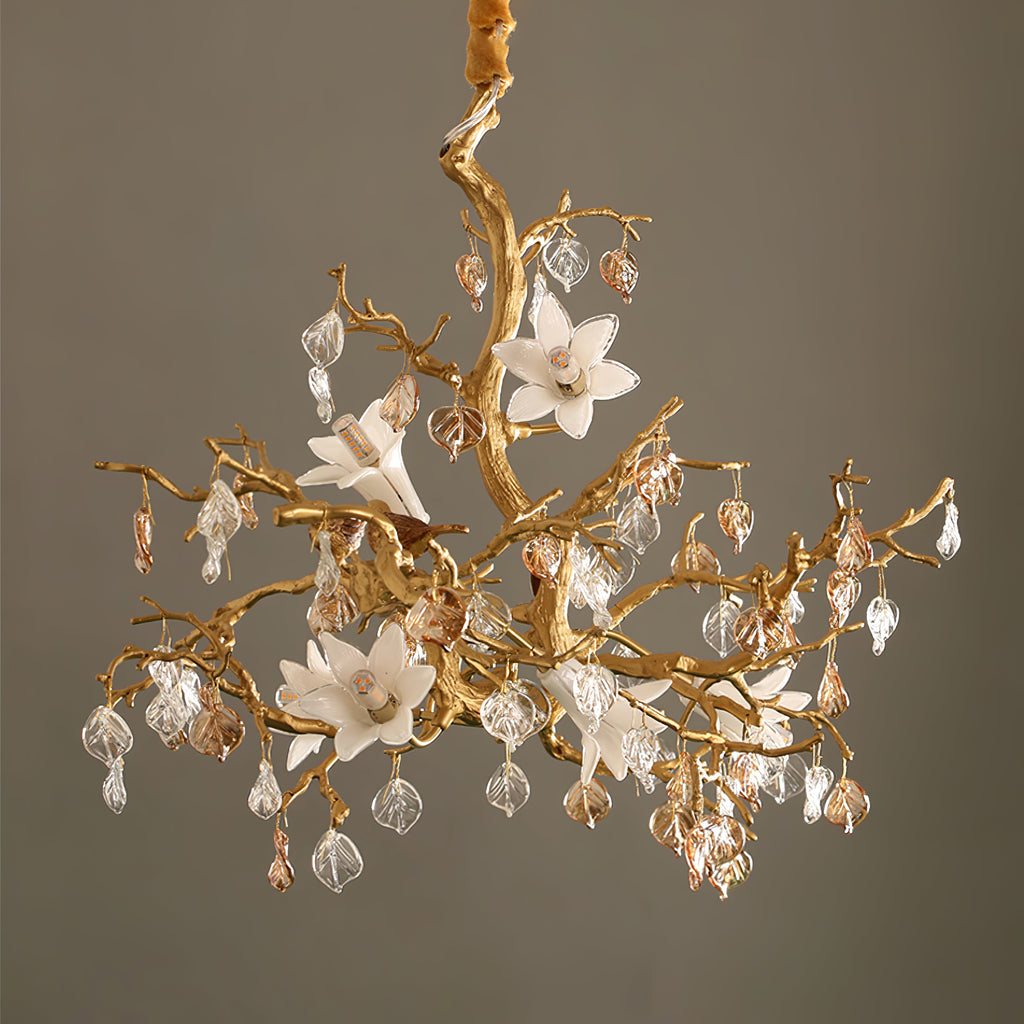 VERITY BLOOMING CRYSTAL CANDELABRA