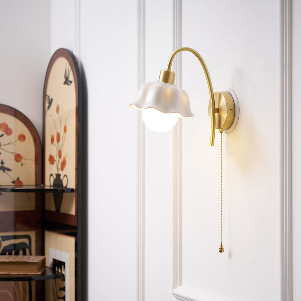 THISTLE BLOOM CERAMIC WALL SCONCE