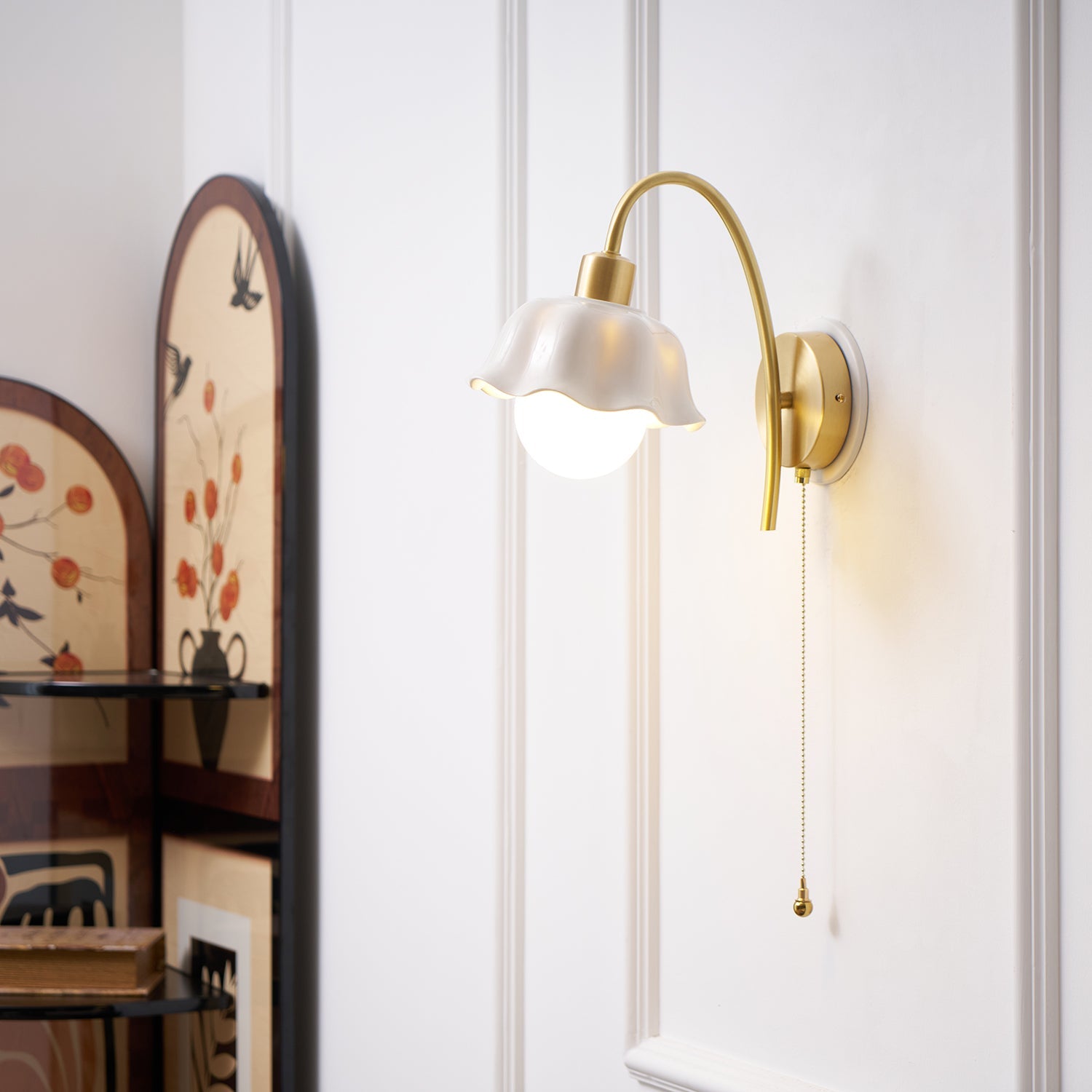 THISTLE BLOOM CERAMIC WALL SCONCE