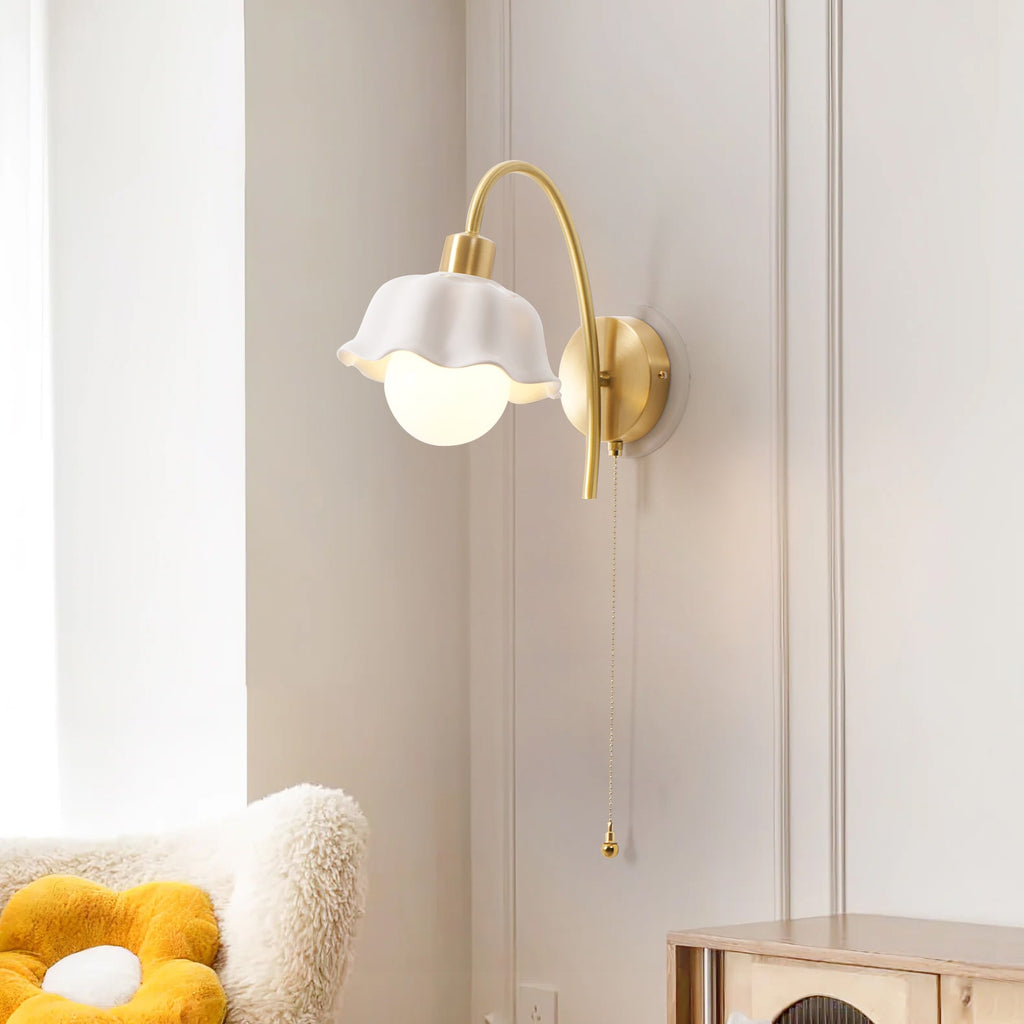 THISTLE BLOOM CERAMIC WALL SCONCE
