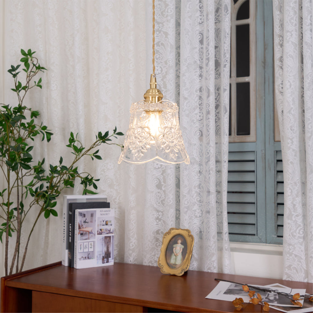 FLORENCE PETAL CRYSTAL HANGING LAMP