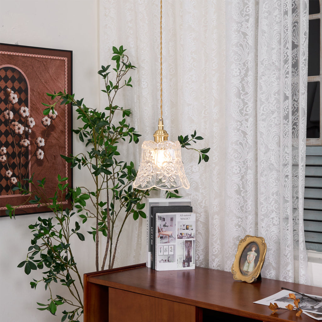 FLORENCE PETAL CRYSTAL HANGING LAMP