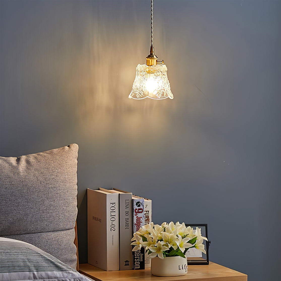 FLORENCE PETAL CRYSTAL HANGING LAMP