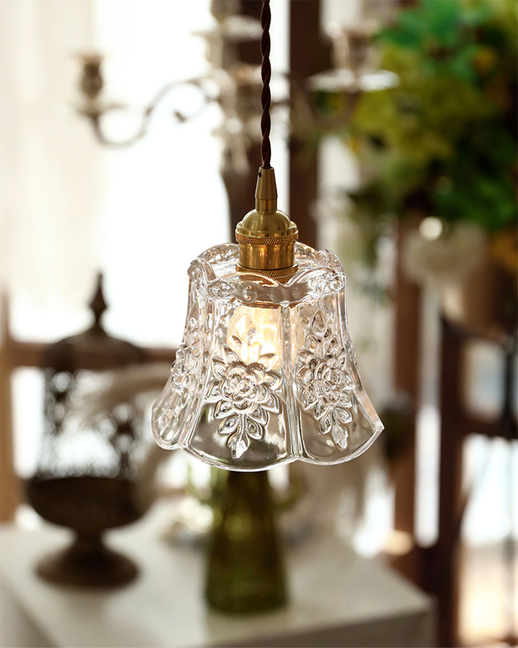 FLORENCE PETAL CRYSTAL HANGING LAMP