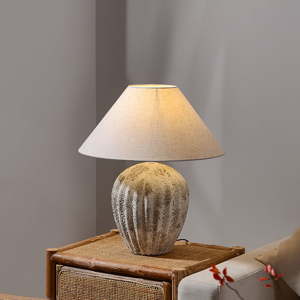 WINTHROP RIBBED CERAMIC ILLUMINATOR