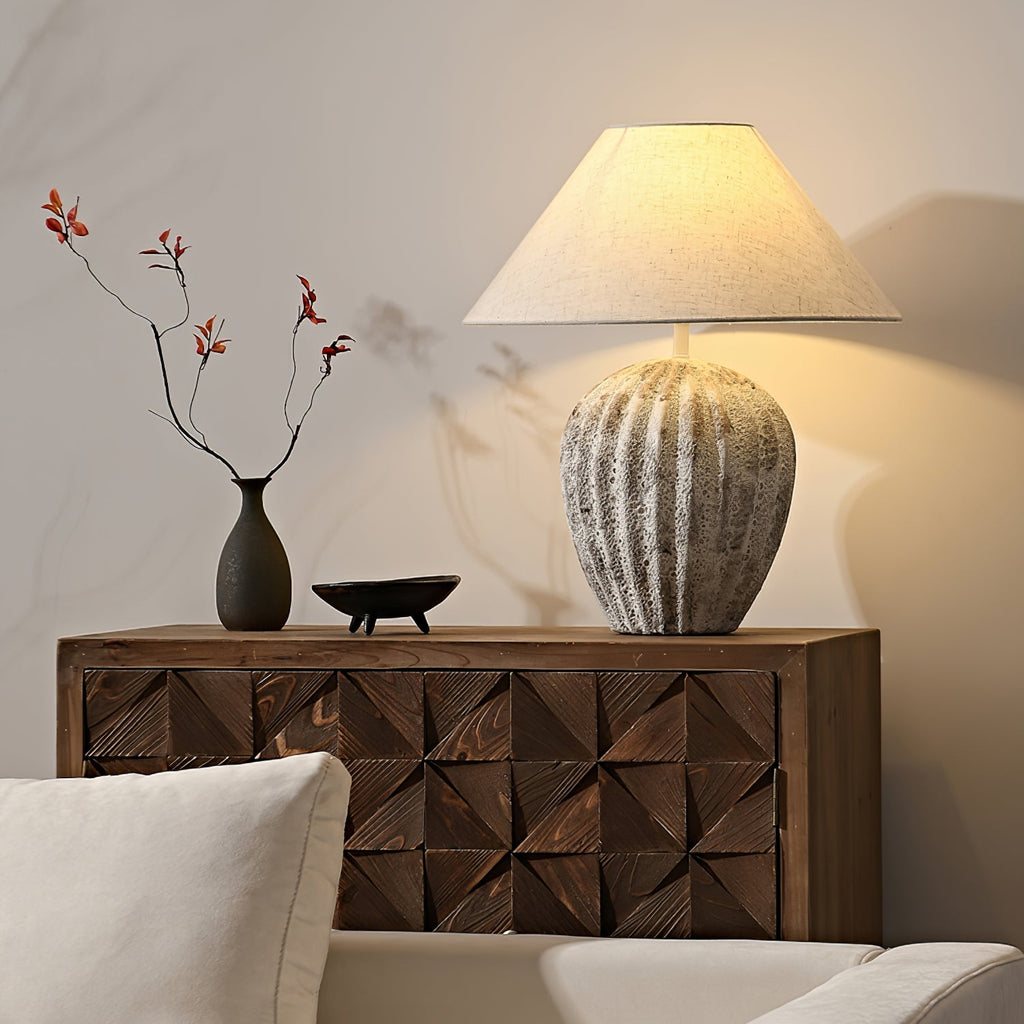 WINTHROP RIBBED CERAMIC ILLUMINATOR