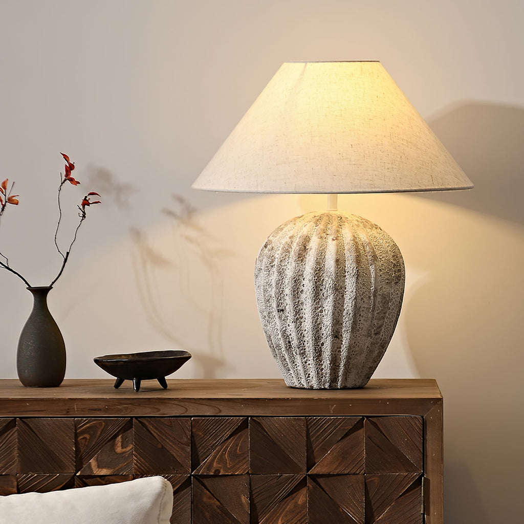 WINTHROP RIBBED CERAMIC ILLUMINATOR