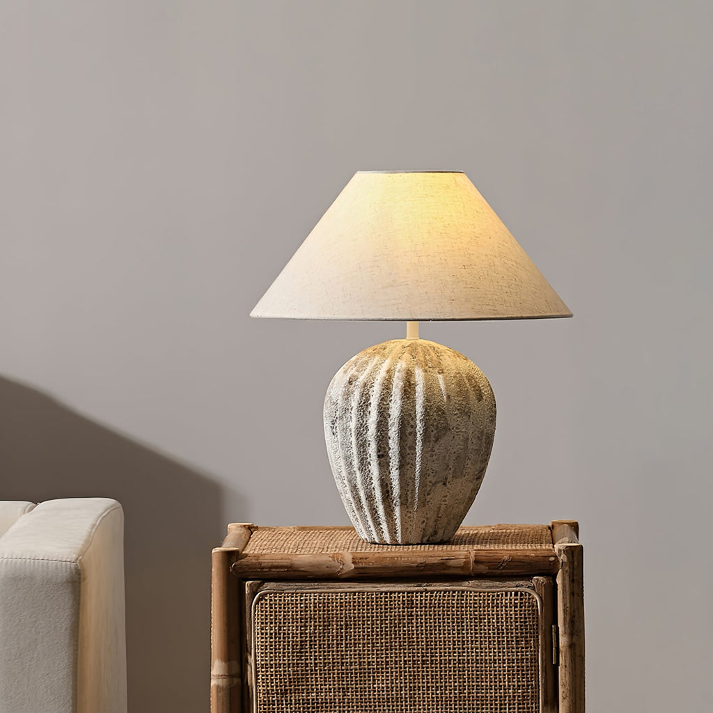 WINTHROP RIBBED CERAMIC ILLUMINATOR