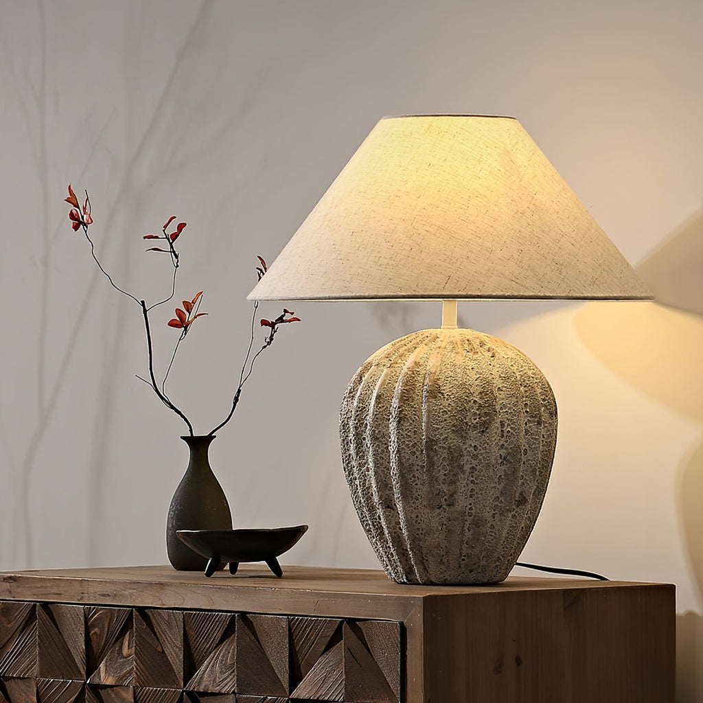 WINTHROP RIBBED CERAMIC ILLUMINATOR