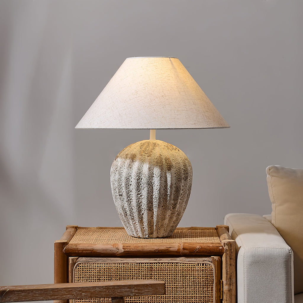 WINTHROP RIBBED CERAMIC ILLUMINATOR