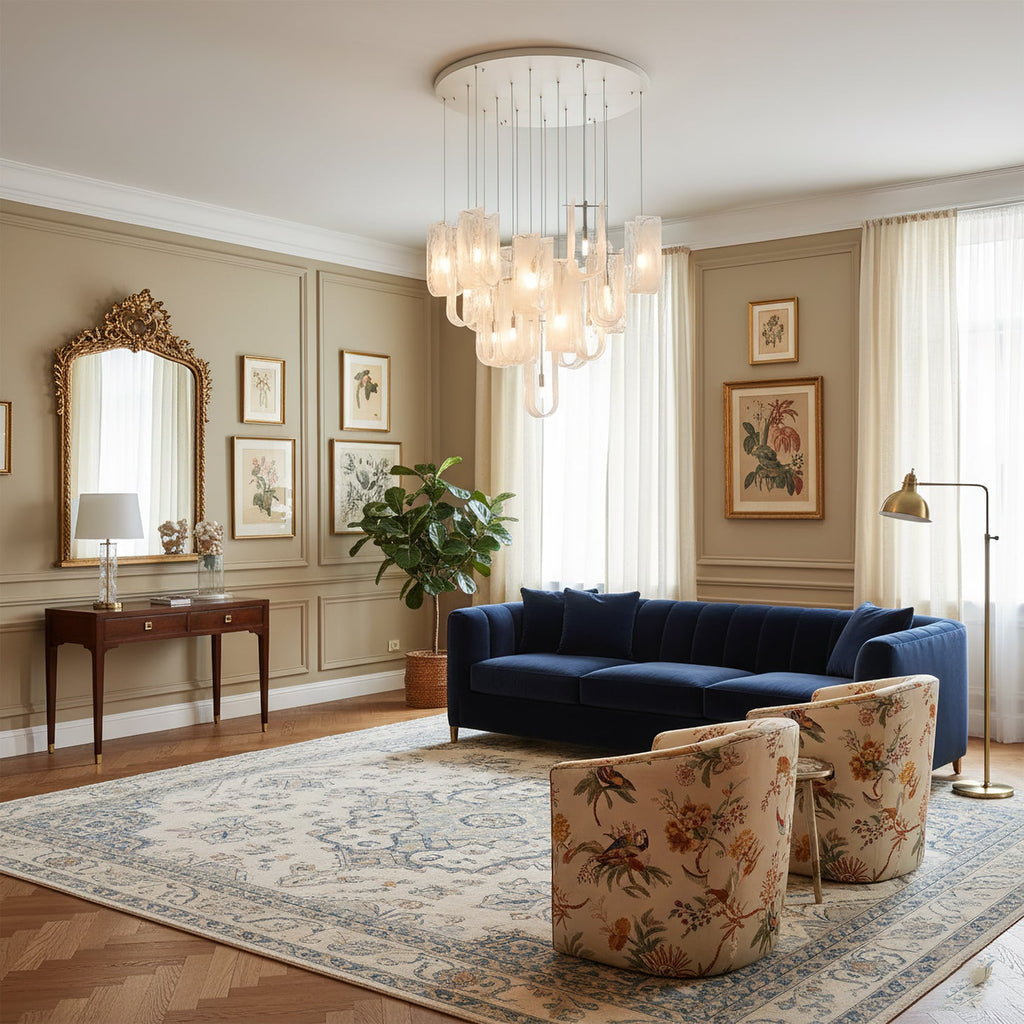 VANDERBILT CRYSTAL TEARDROP LUMINAIRE