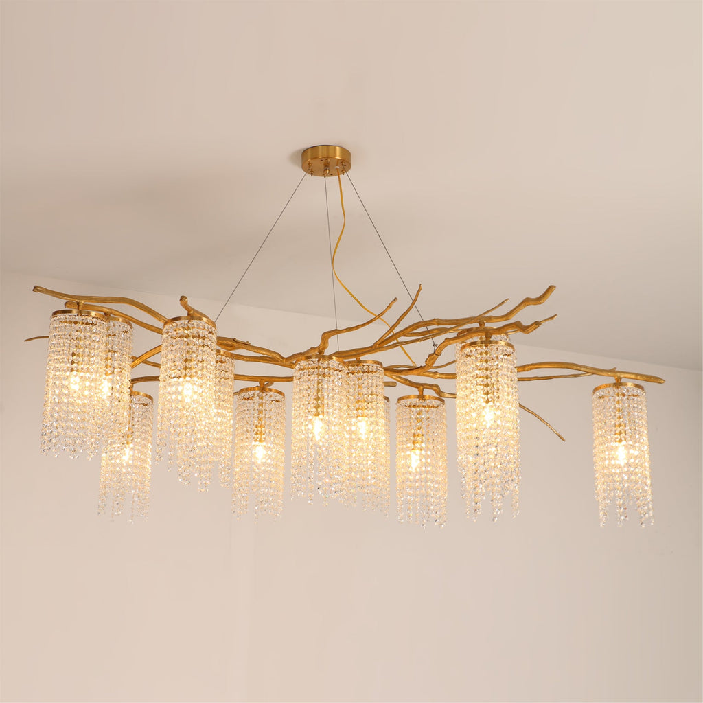 WOODLAND MIST CRYSTAL CANDELABRA