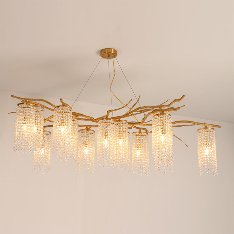 WOODLAND MIST CRYSTAL CANDELABRA