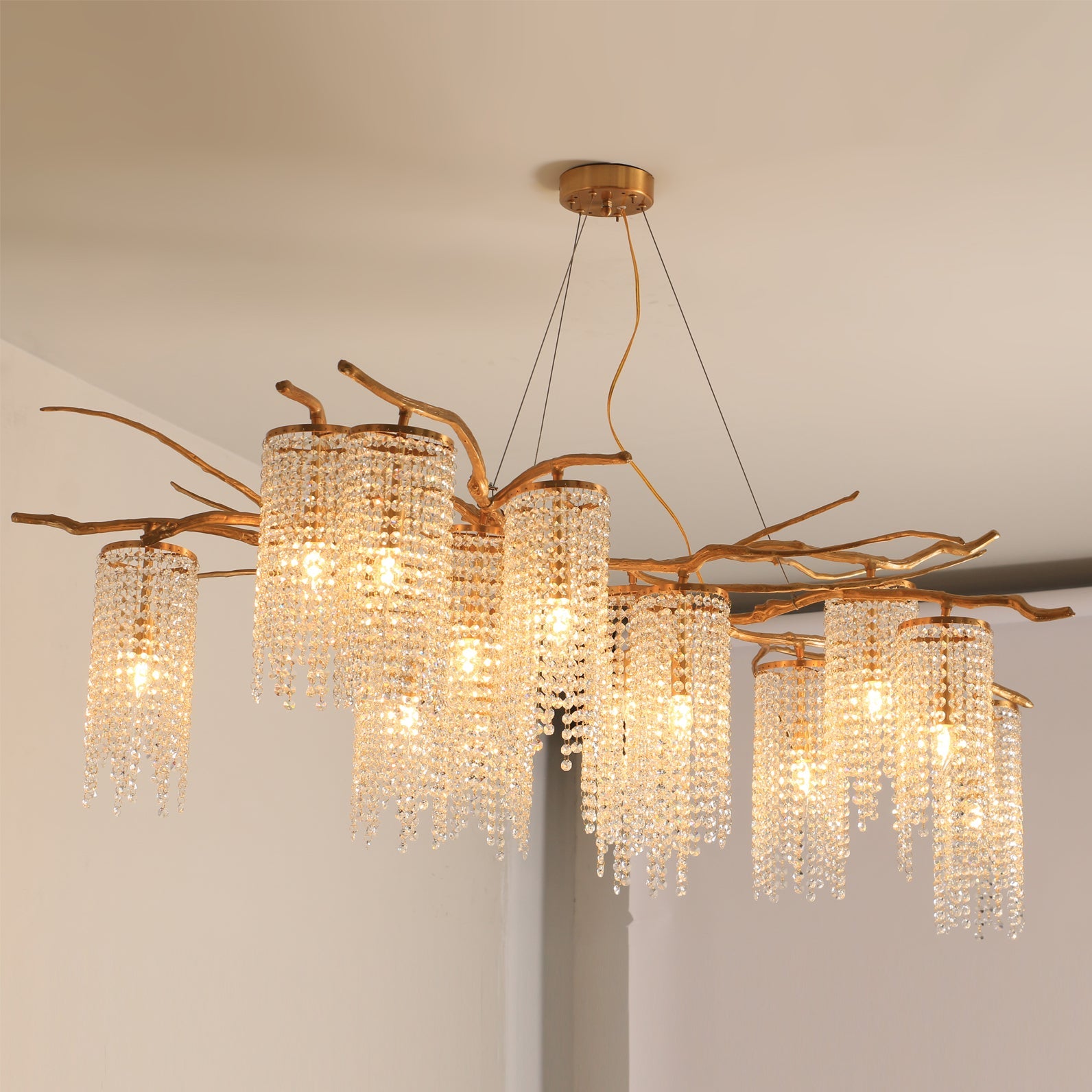 WOODLAND MIST CRYSTAL CANDELABRA
