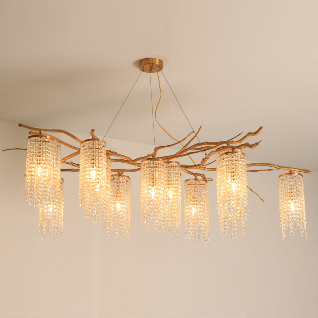 WOODLAND MIST CRYSTAL CANDELABRA
