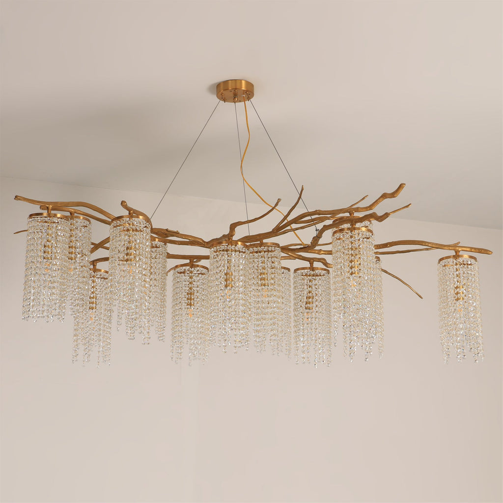 WOODLAND MIST CRYSTAL CANDELABRA