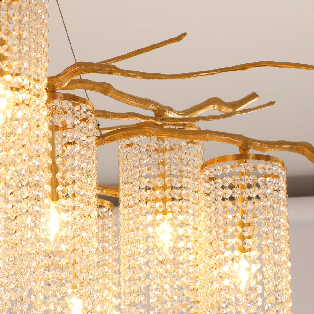WOODLAND MIST CRYSTAL CANDELABRA