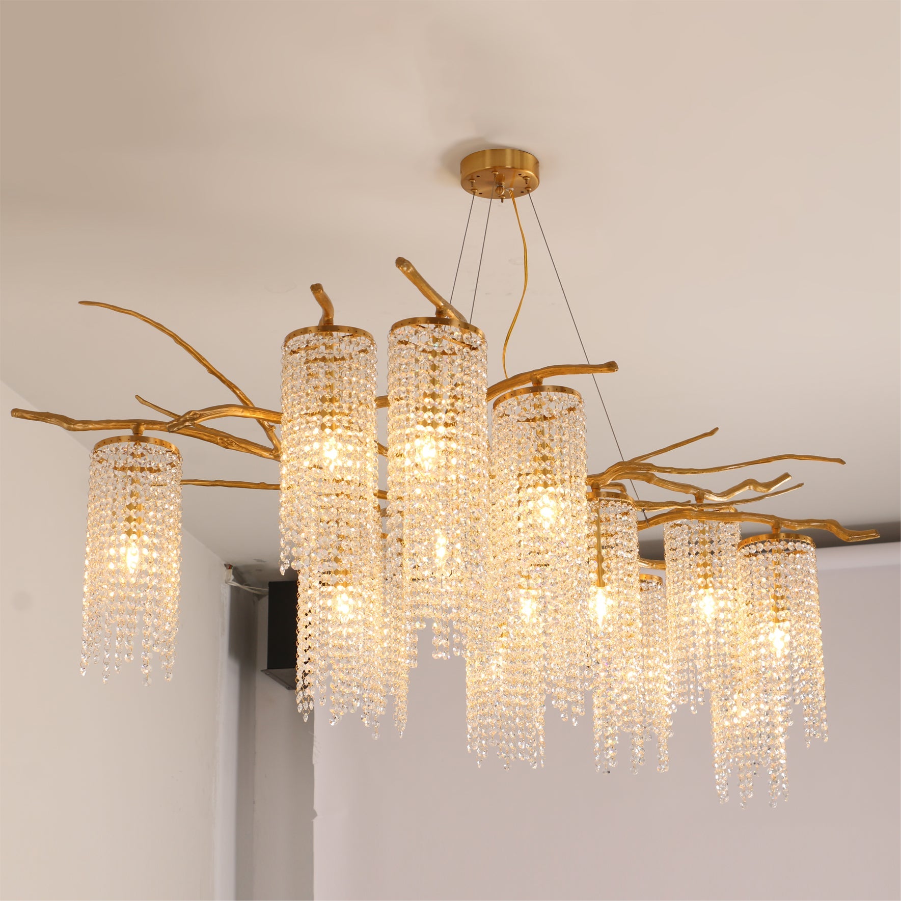 WOODLAND MIST CRYSTAL CANDELABRA