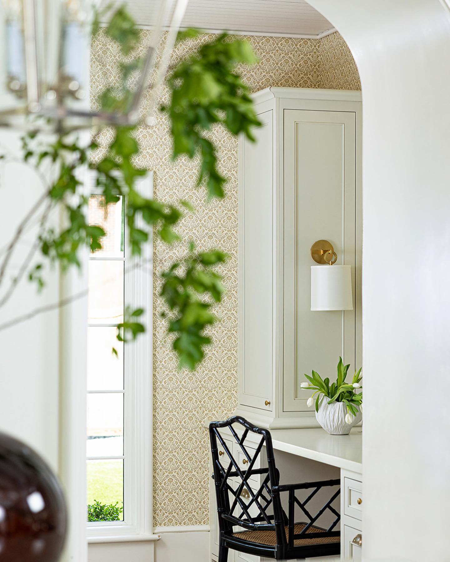 Langley Vintage Brass Wall Sconce