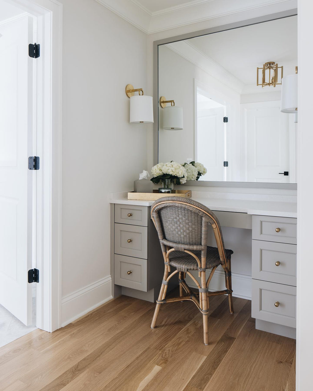 Langley Vintage Brass Wall Sconce