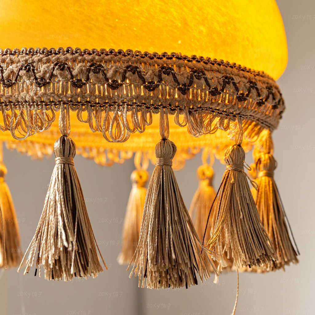 BELLEFLEUR BRASS TASSELED PENDANT LIGHT