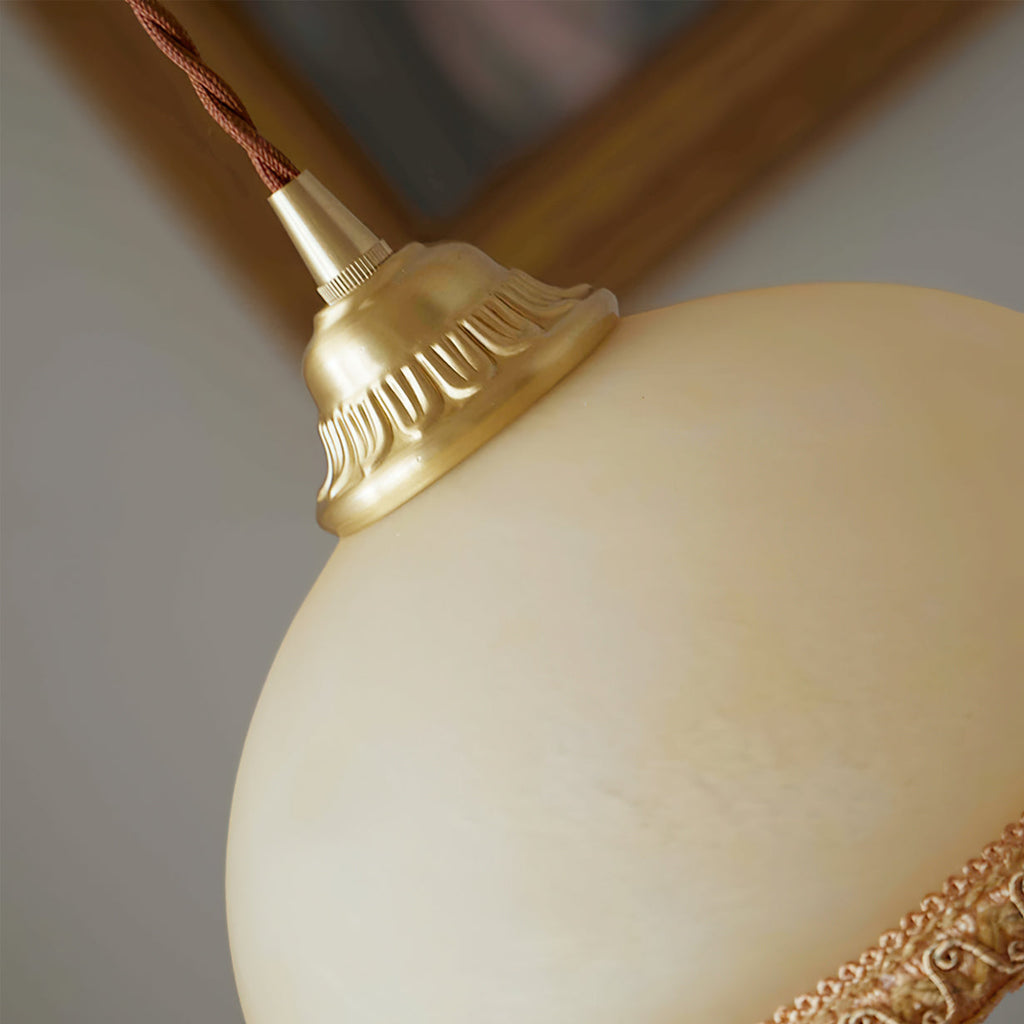 BELLEFLEUR BRASS TASSELED PENDANT LIGHT