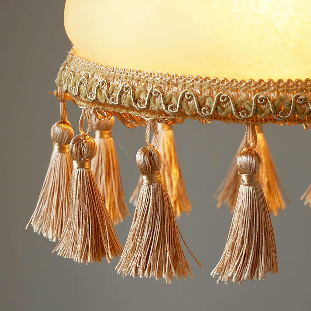 BELLEFLEUR BRASS TASSELED PENDANT LIGHT