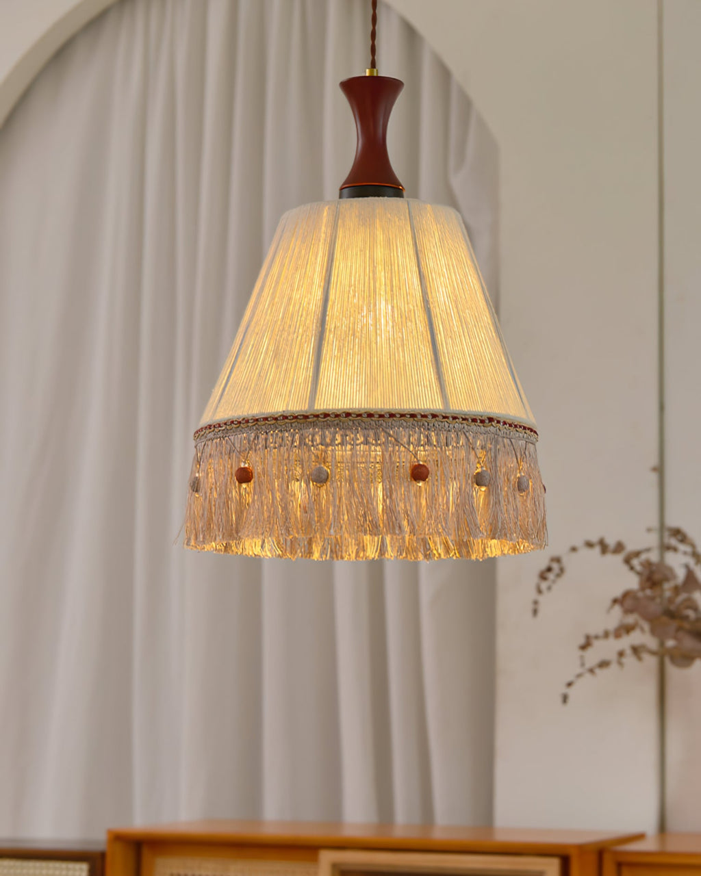FENWICK TASSELED HANGING LANTERN
