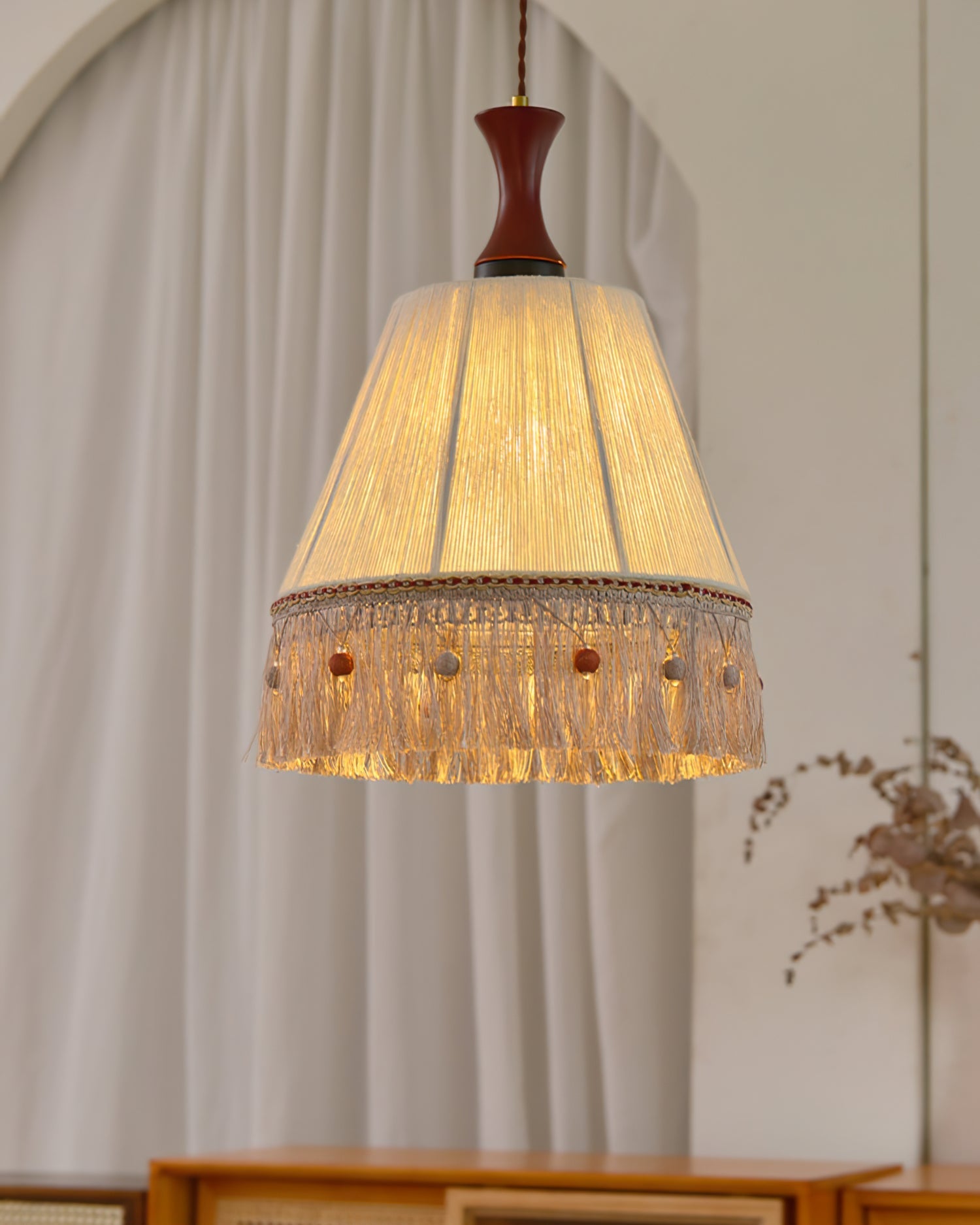 FENWICK TASSELED HANGING LANTERN