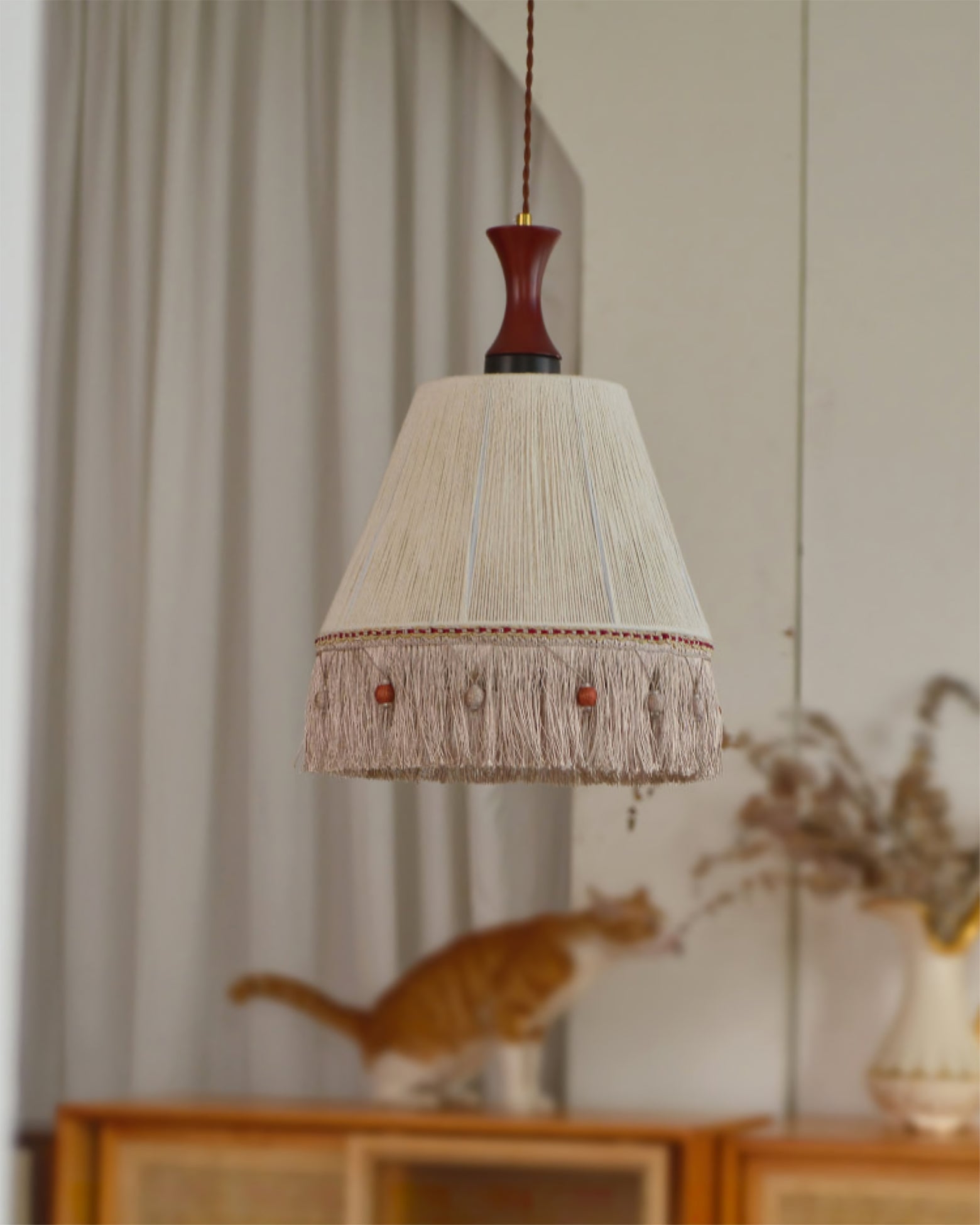 FENWICK TASSELED HANGING LANTERN