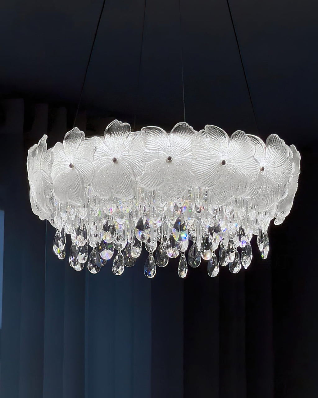 GLACIER BLOOM CRYSTAL LIGHTING FIXTURE