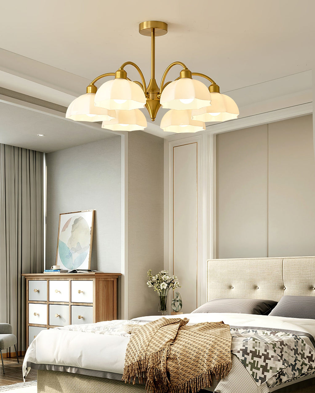 WINDSOR FROSTED BELL LIGHTING FIXTURE