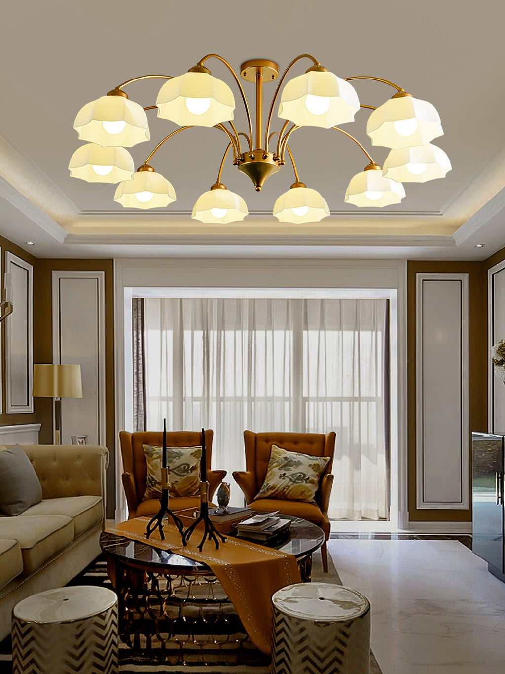 WINDSOR FROSTED BELL LIGHTING FIXTURE
