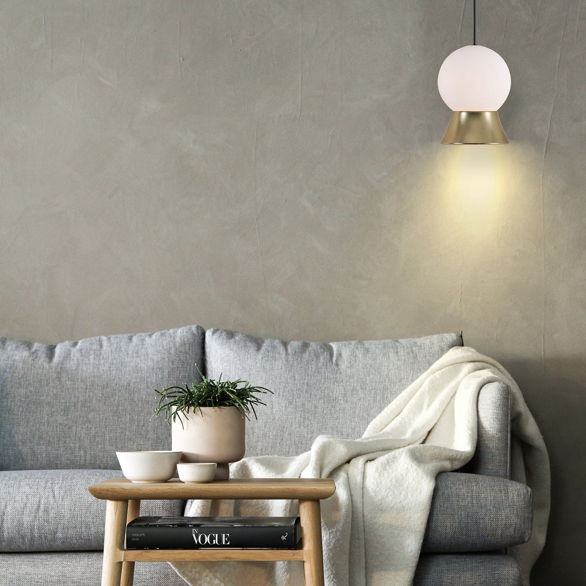 WINSTANLEY HANGING LIGHT WITH GEOMETRIC SHADE