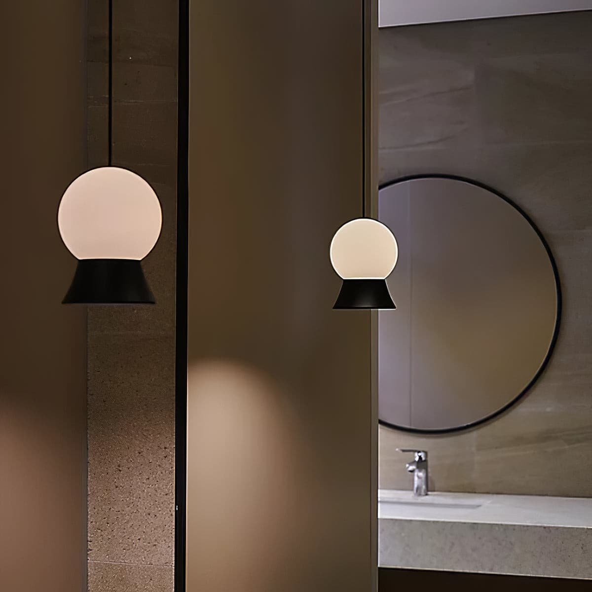 WINSTANLEY HANGING LIGHT WITH GEOMETRIC SHADE