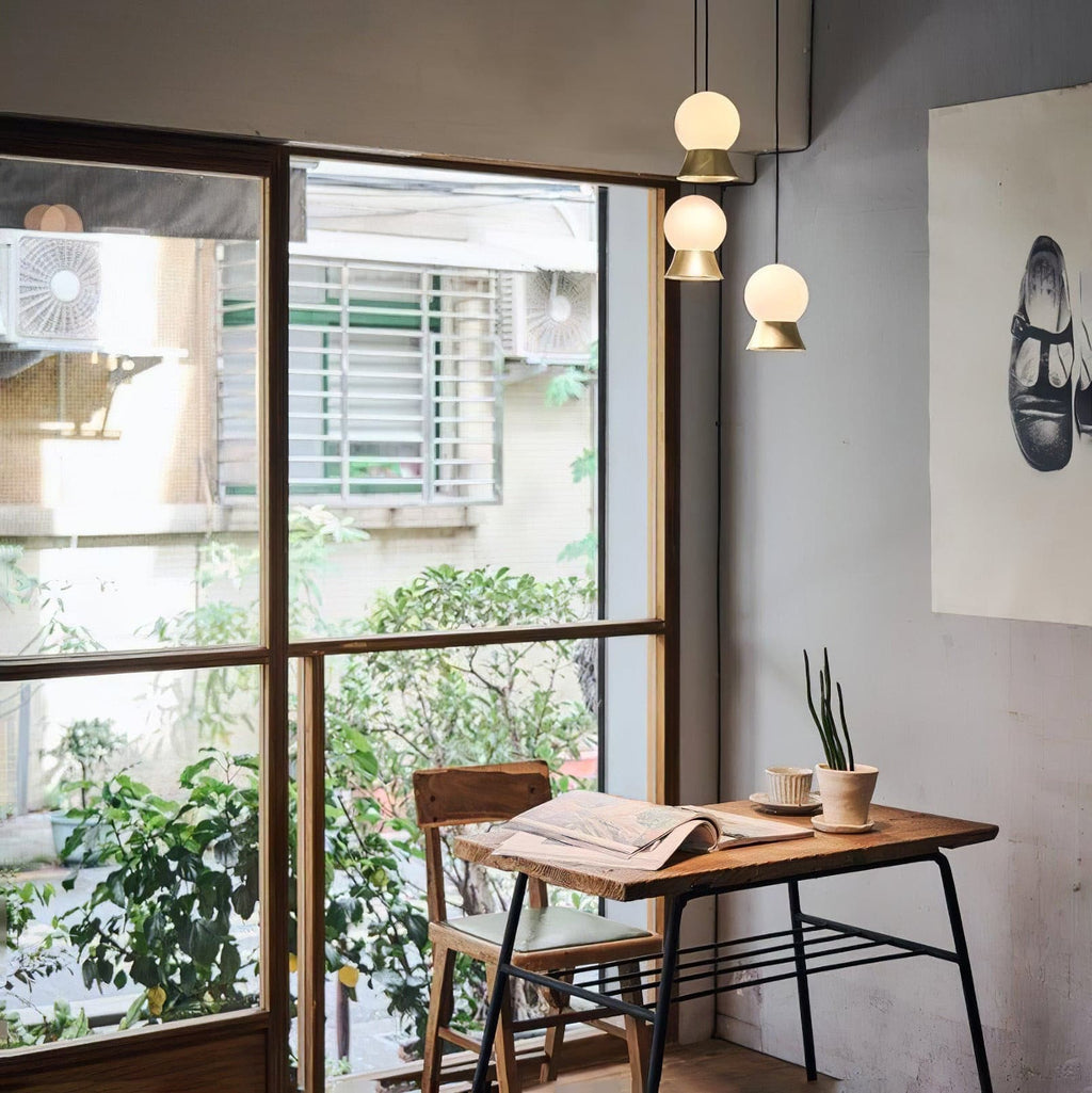 WINSTANLEY HANGING LIGHT WITH GEOMETRIC SHADE