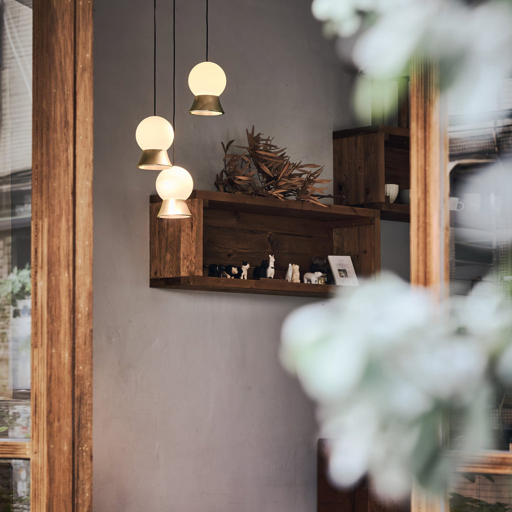 WINSTANLEY HANGING LIGHT WITH GEOMETRIC SHADE