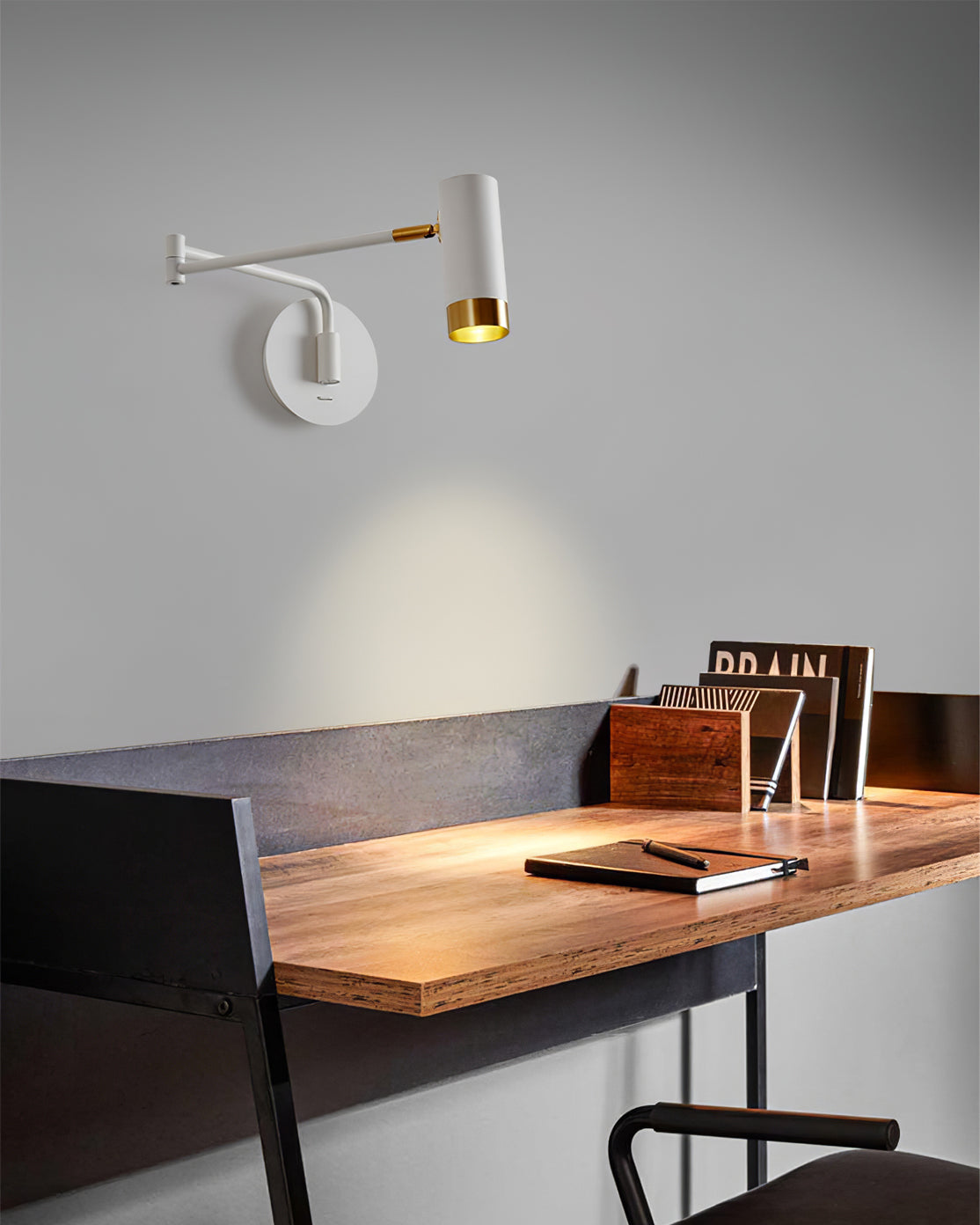 CHARLESTON SWINGING ARM WALL LIGHT