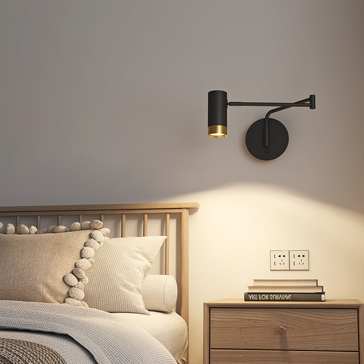 CHARLESTON SWINGING ARM WALL LIGHT