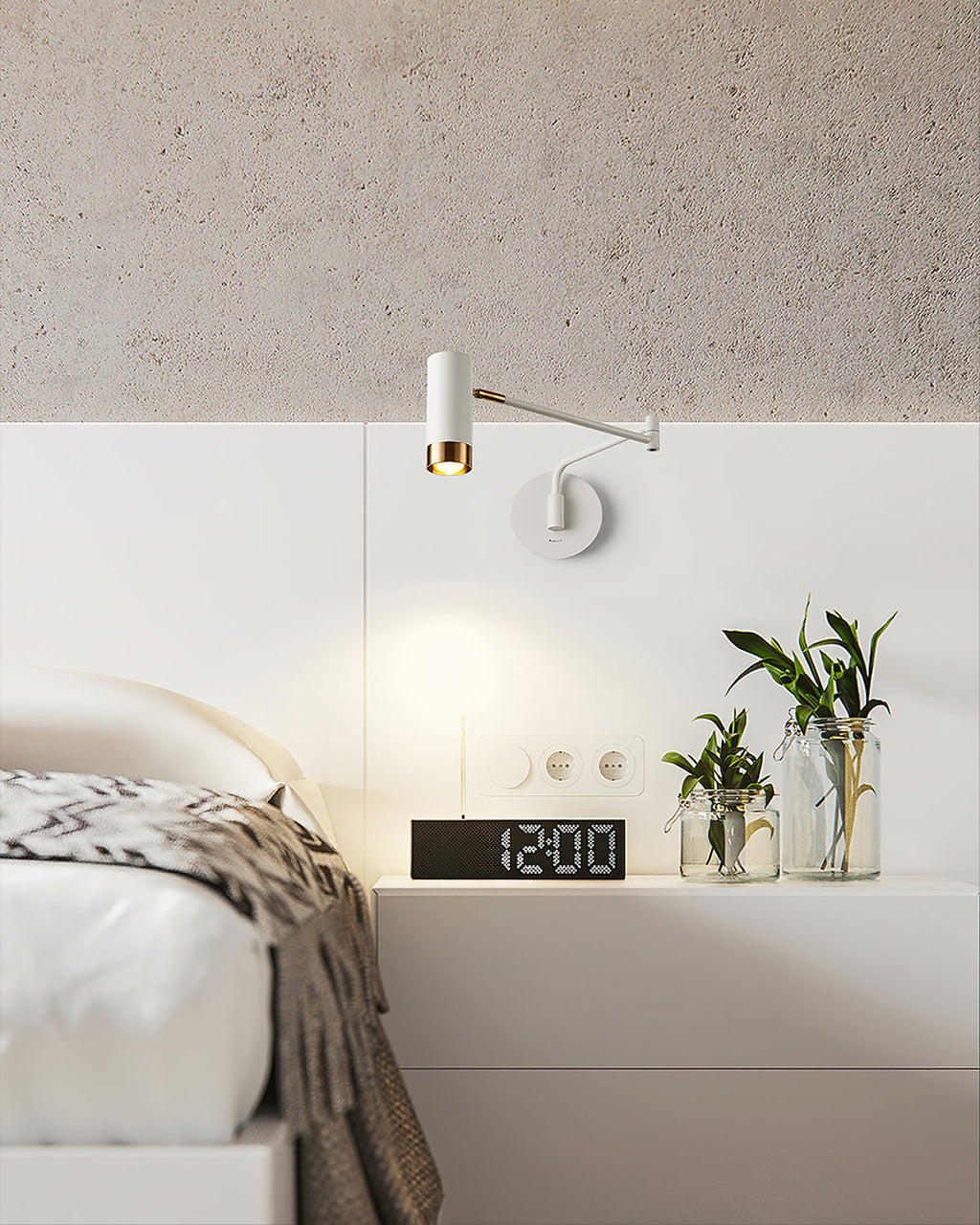CHARLESTON SWINGING ARM WALL LIGHT
