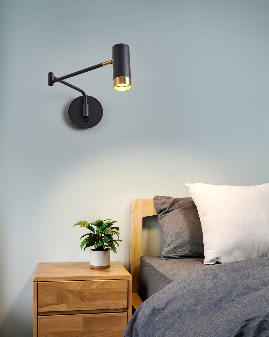 CHARLESTON SWINGING ARM WALL LIGHT