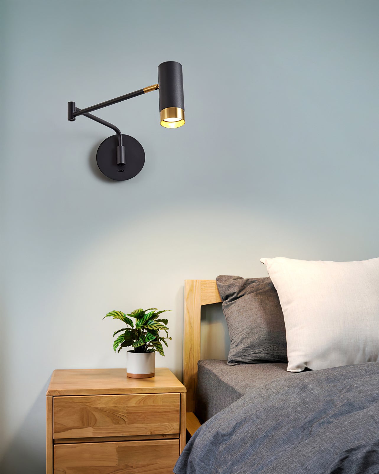 CHARLESTON SWINGING ARM WALL LIGHT