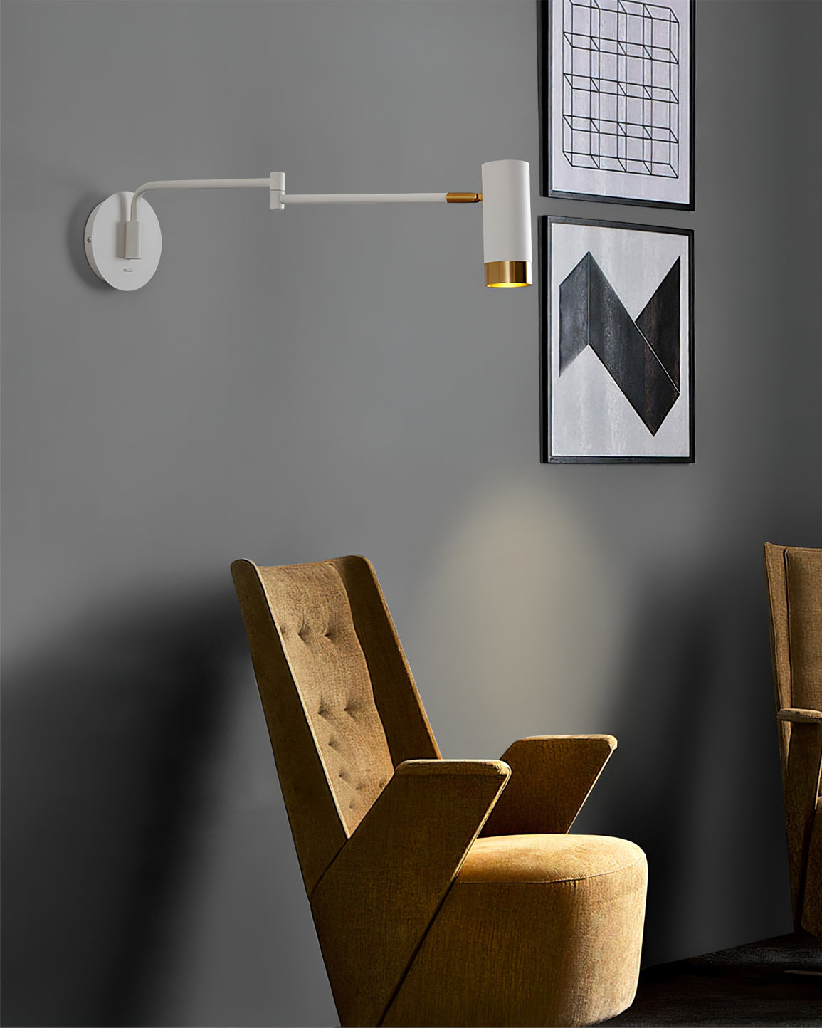CHARLESTON SWINGING ARM WALL LIGHT